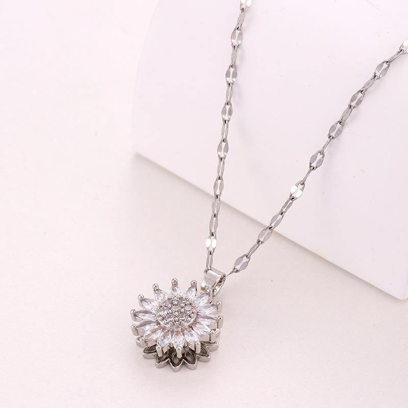 Modny obrót Spin słonecznik cy – Birth Flower Necklace recenzja i cena