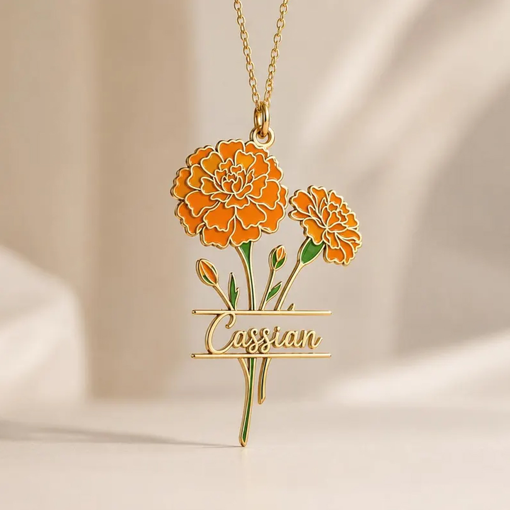 Naszyjnik z imieniem i kwiatem – Birth Flower Necklace recenzja i cena