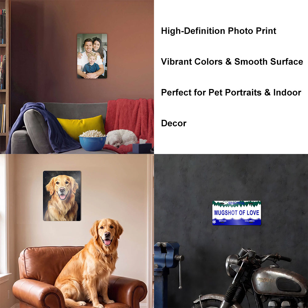 Spersonalizowana metalowa tabl – Pet Portrait Custom recenzja i cena